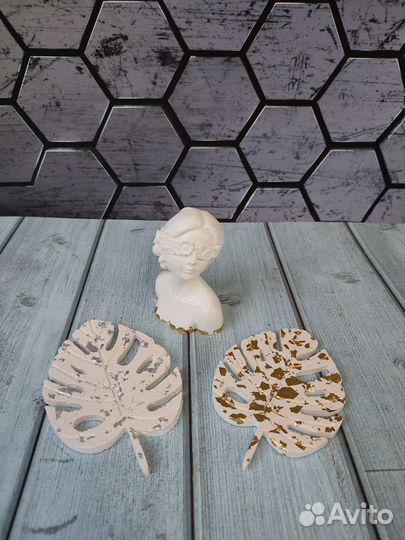 Подставка для свечи, статуэтка из гипса