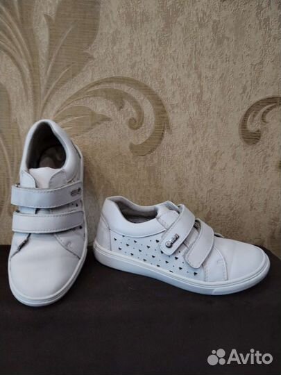 Кеды из натуральной кожи для девочки