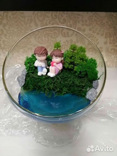 Флорариум в наличии, подарок на любой праздник