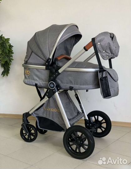 Коляска 3в1 компактная Новая (серый)