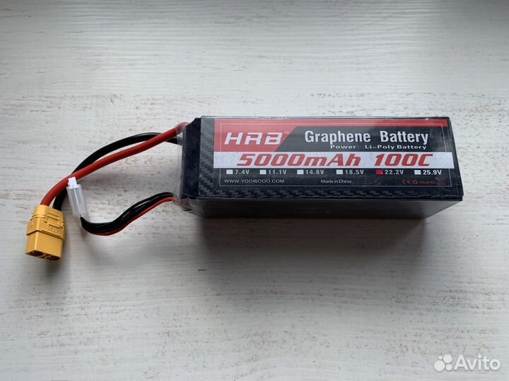 Аккумулятор lipo 6S 5000 mAh HRB Graphene