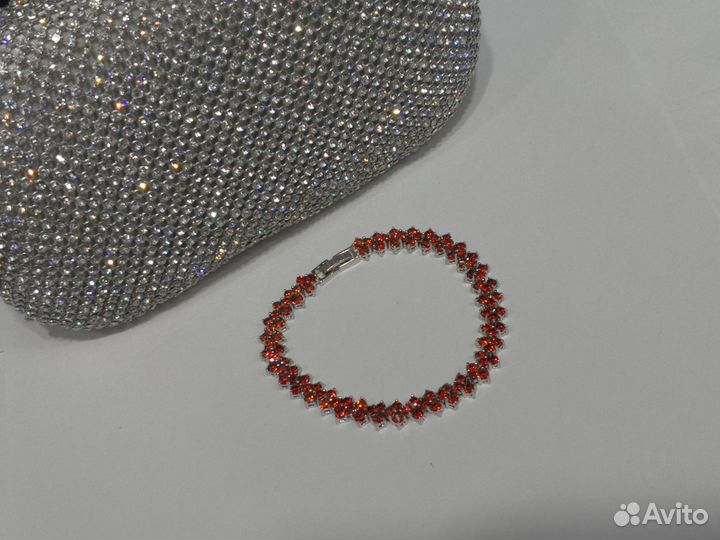 Браслет женский на руку бижутерия со стразами