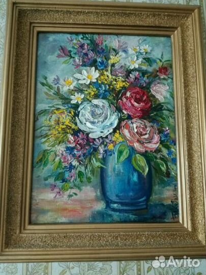 Картина маслом на холсте в багете