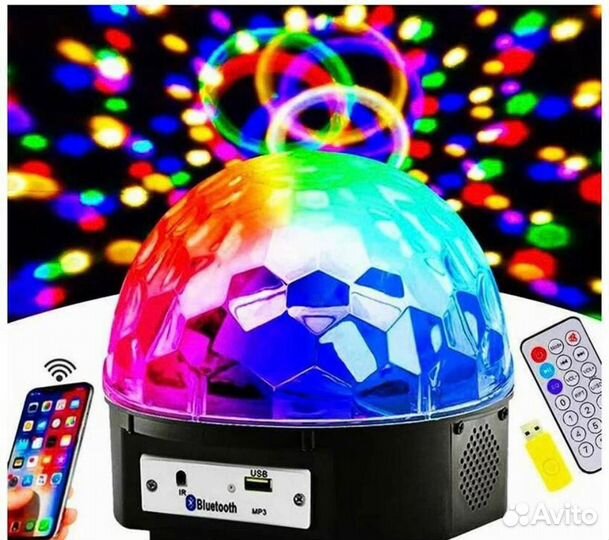 Диско Шар с музыкой и блютузом