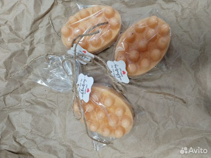 Массажное мыло с люфой ручной работы