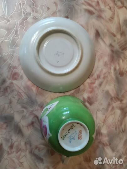 Большая чайная пара Дулево СССР