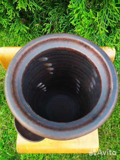 Емкость для хранения лука и чеснока из глины