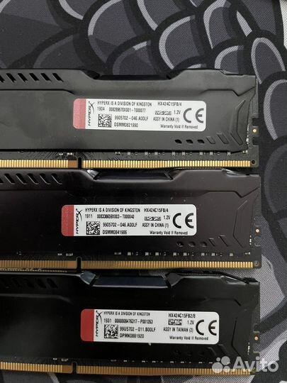 Оперативная память ddr4 2x4гб