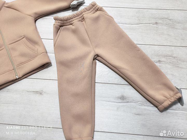 Костюм футер трехнитка с начёсом 86-104 см