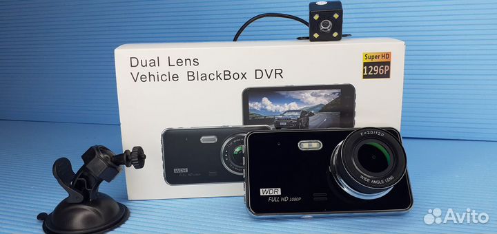 Видеорегистратор Super HD1296p 2 камеры Парктроник