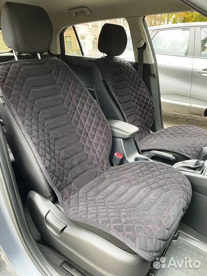 Накидки на сиденья Анаконда черные с RED