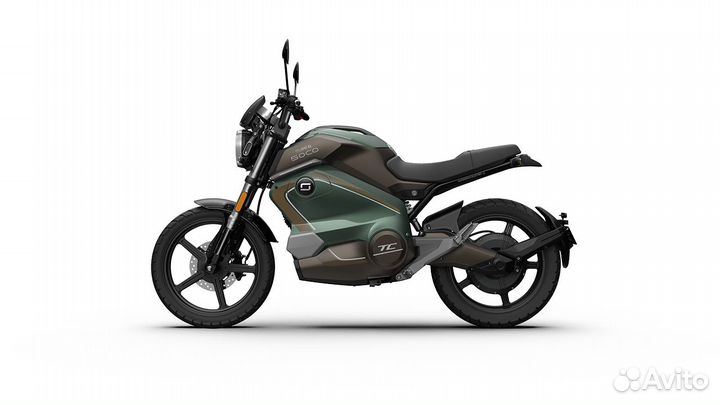 Электромотоцикл super soco TC wanderer green