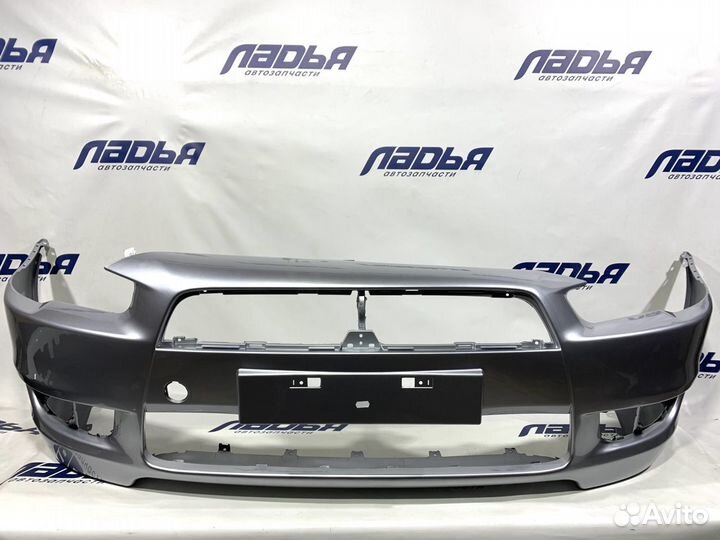 Бампер Mitsubishi lancer X(08) передний Серебристы