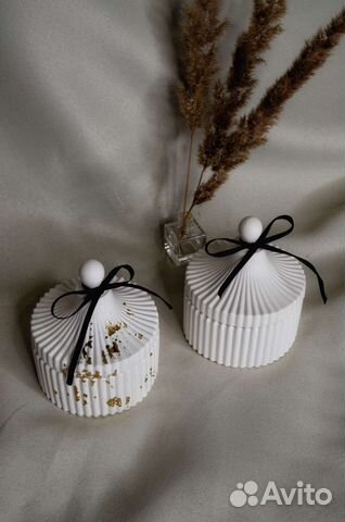 Шкатулка из гипса ёмкость под свечи