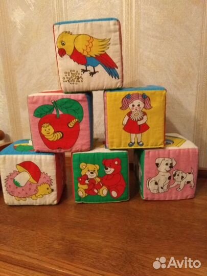 Кубики мягкие Мякиши 6 штук