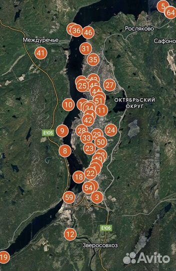 Карта-путеводитель по Мурманской области