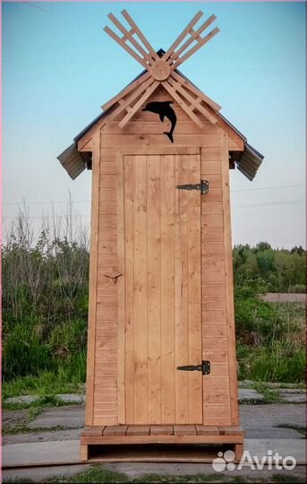 Уличный туалет деревянный GAR211
