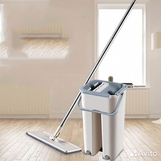 Швабра с ведром (бесконтактный отжим)