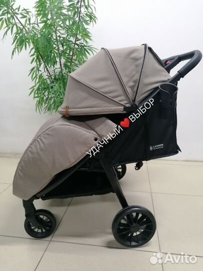 Новая коляска для двойни Luxmom T11 (кофейный)