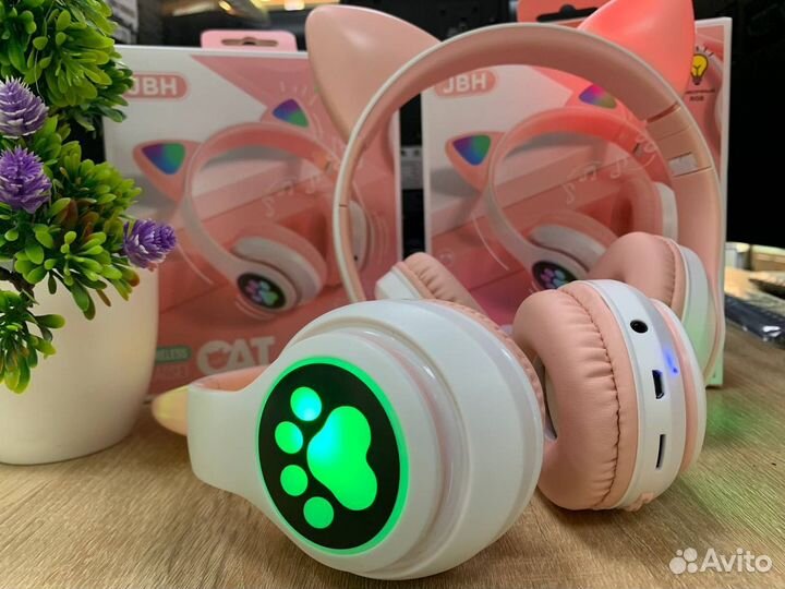 Беспроводные детские наушники c ушками