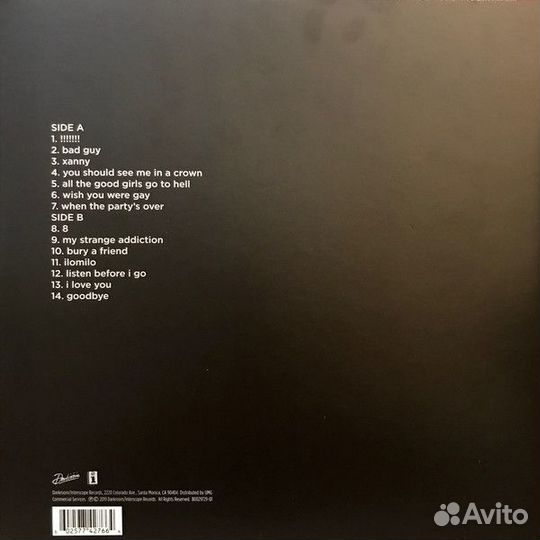 Виниловая пластинка Billie Eilish, When We All Fal