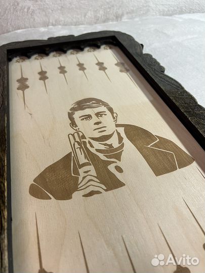 Нарды ручной работы со стеклянным игровым полем