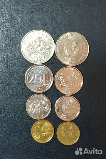 Монеты Сингапур 4 шт