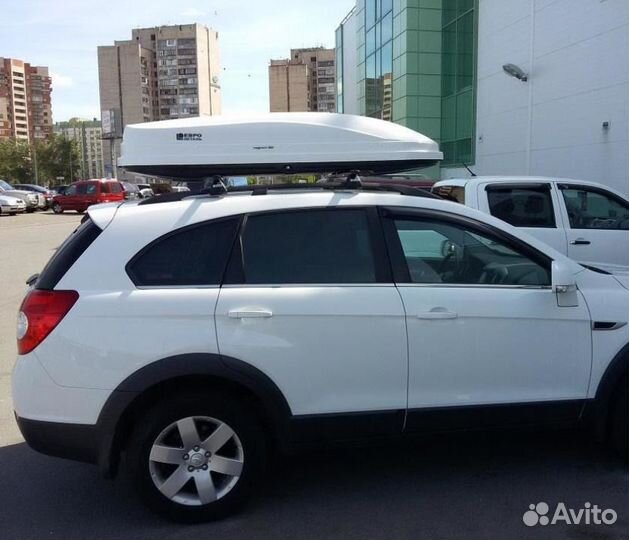 Бокс на крышу авто Магнум 390 Евродеталь белый