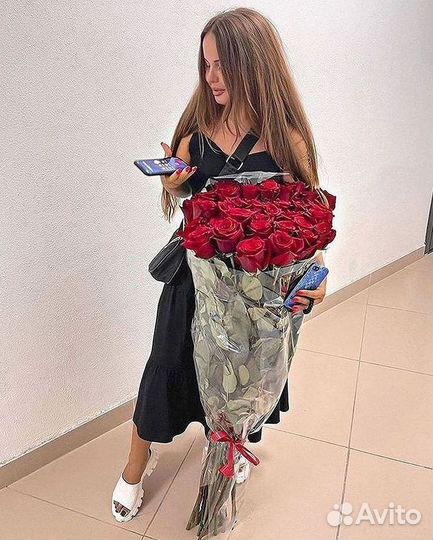 Высокие розы Доставка цветов