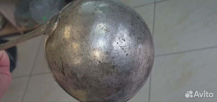 N4. Половник старинный. Мельхиор мнц СССР Хороший