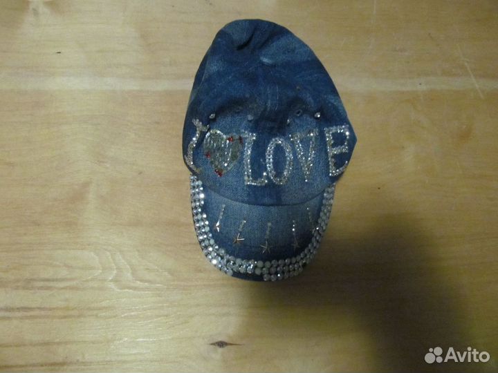 Кепка джинсовая I love