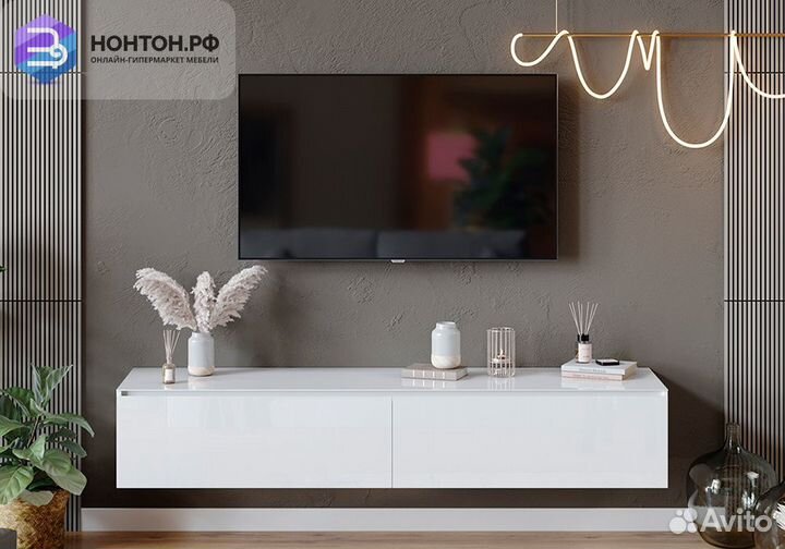 Тв-тумба Глосс белый глянец