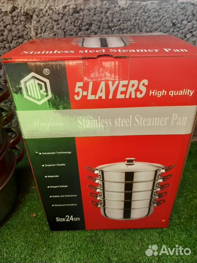 Мантоварка-пароварка 28см