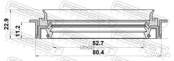 Сальник ступичный задний 52.7X80.4X11.2X22.9