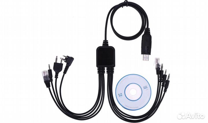 Универсальный кабель программатор для рации, 8 в 1