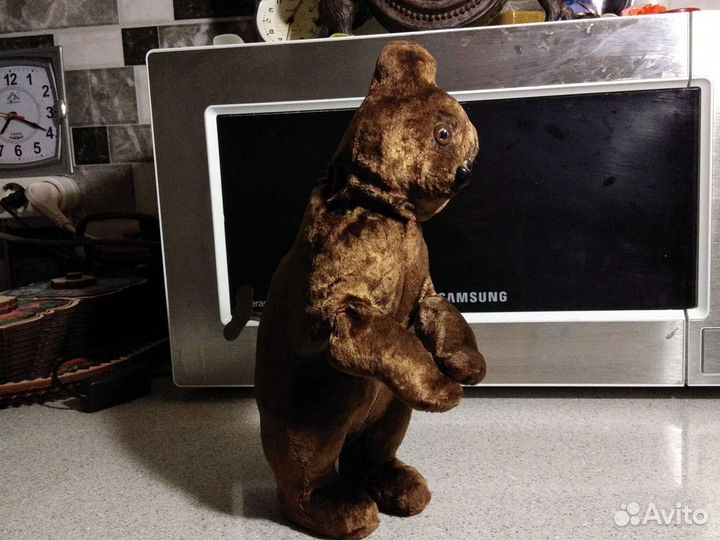 Медведь плюшевый заводной СССР