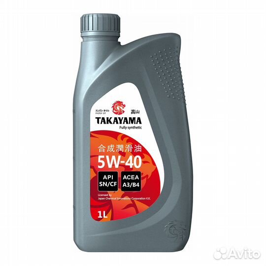 Масло takayama SAE 5W40, acea A3/B4 1-4л