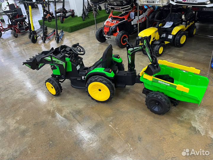 Детский электромобиль экскаватор-погрузчик A777MP