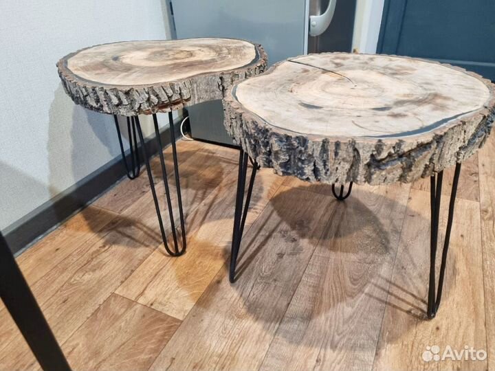 Тумбы лофт с использованием настоящего дерева