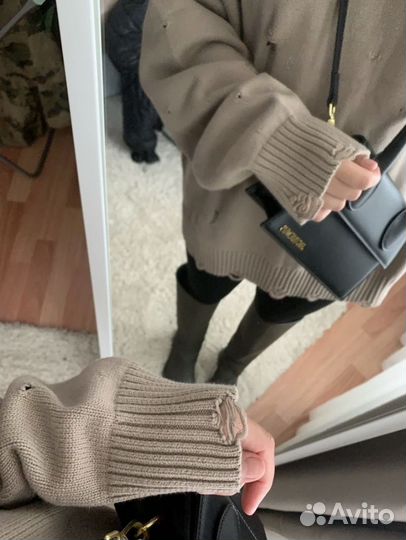 Свитер рваный оверсайз