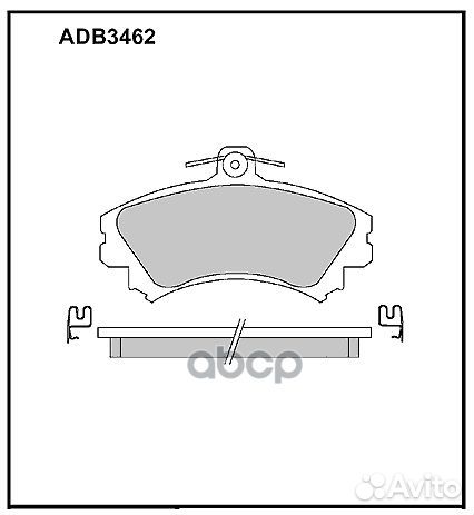 Колодки тормозные дисковые перед ADB3462 AL