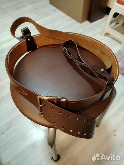 Ремень кожаный офицерский с плечевой портупеей