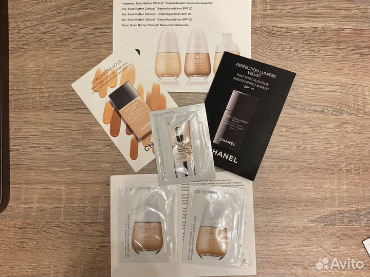 Палетка теней, хайлайтер, тональный крем