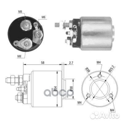 Втягивающее реле стартера 46008 meat & doria