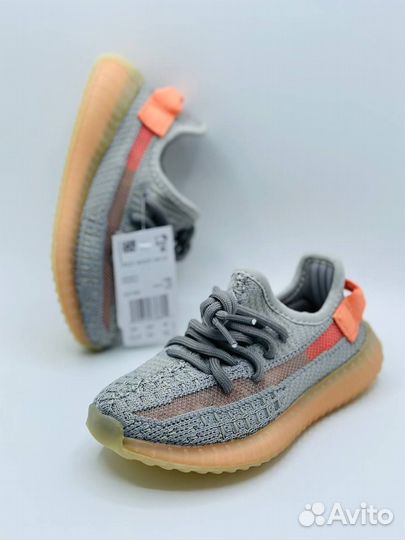 Adidas yeezy boost 350 детские серо-оранж разм. 29