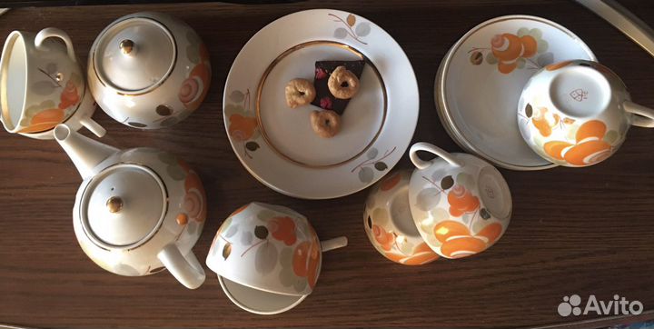 Сервиз чайный, СССР, юуфз юфз. Позолота. Редкость