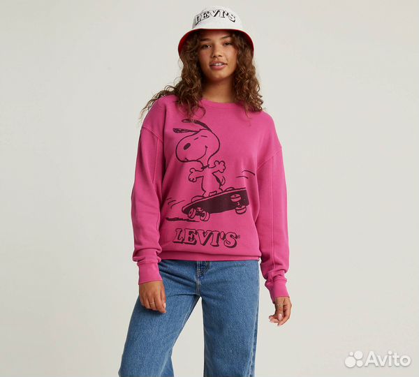 Levis x Peanuts женский оверсайз свитшот