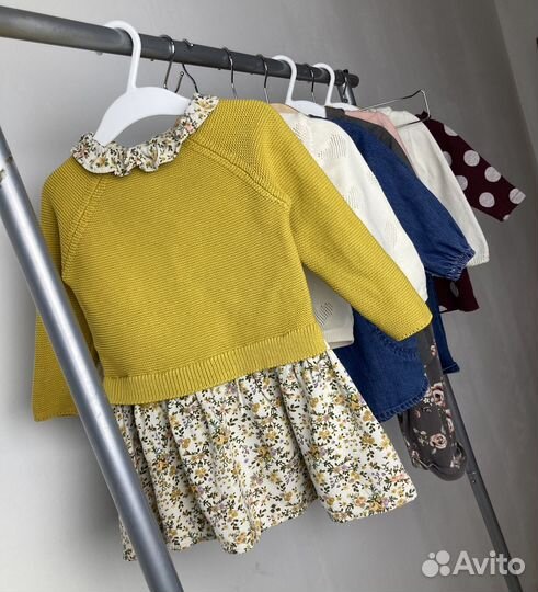 Фирменные вещи пакетом девочке 80 hm zara