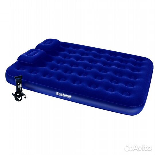 Матрас надувной+насос+подуш Bestway 152х203х22 см