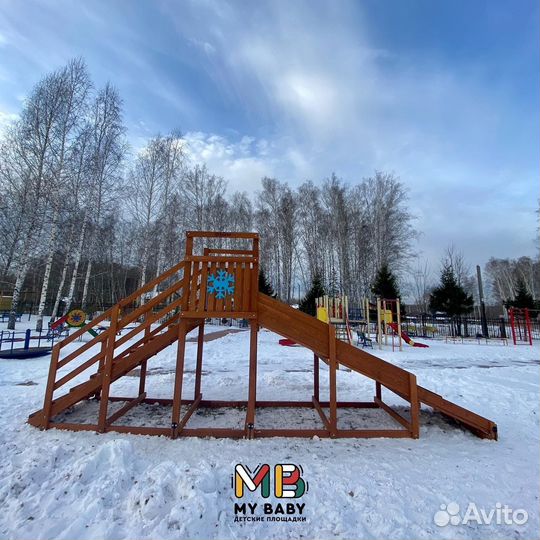 Зимняя горка Snow Fox start, скат 4 m